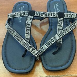 Juicy Couture Zayda Rhinestone Thong Sandals
